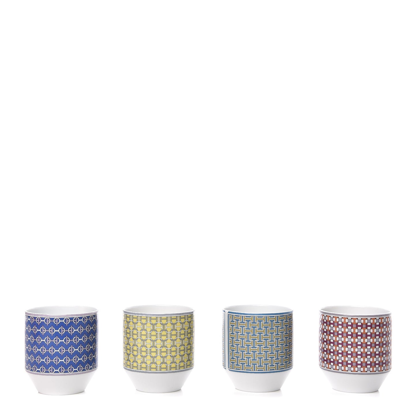 Porcelain Tie Set 4 Tumblers