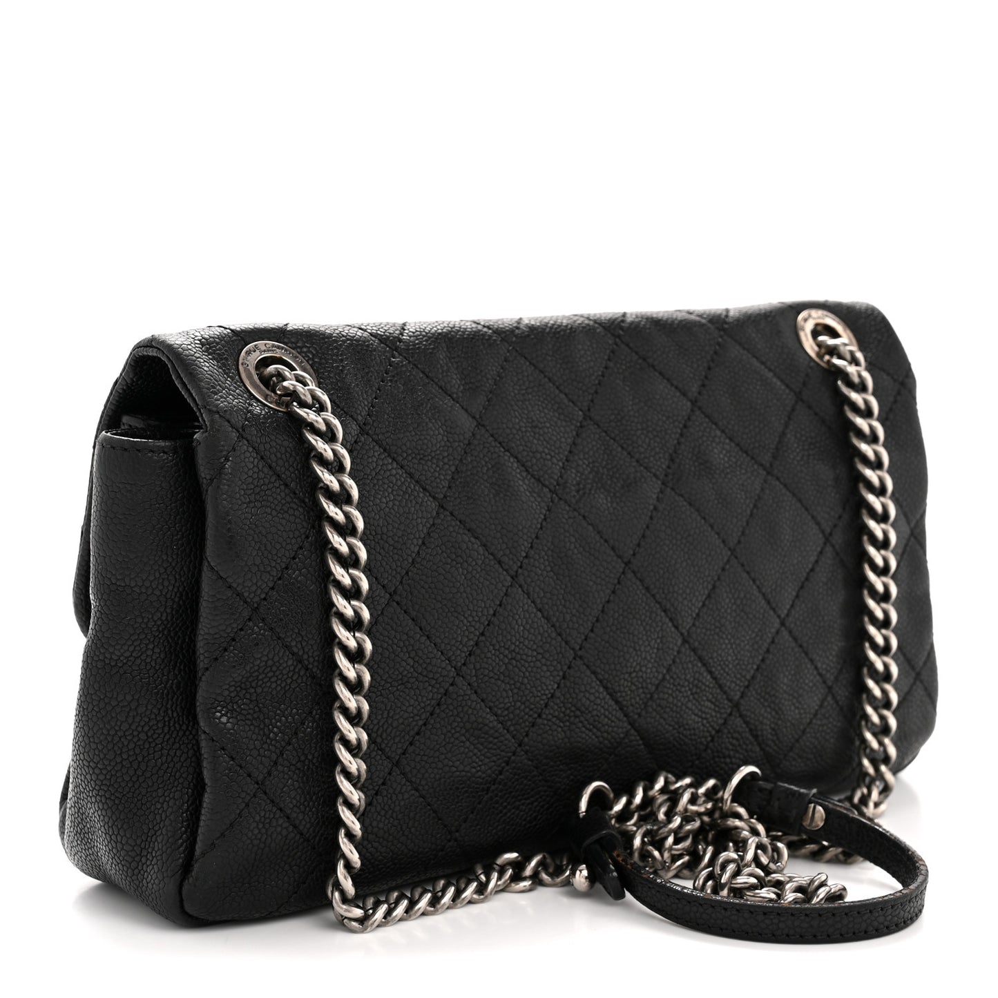 Caviar Quilted Medium Simply CC Flap Black