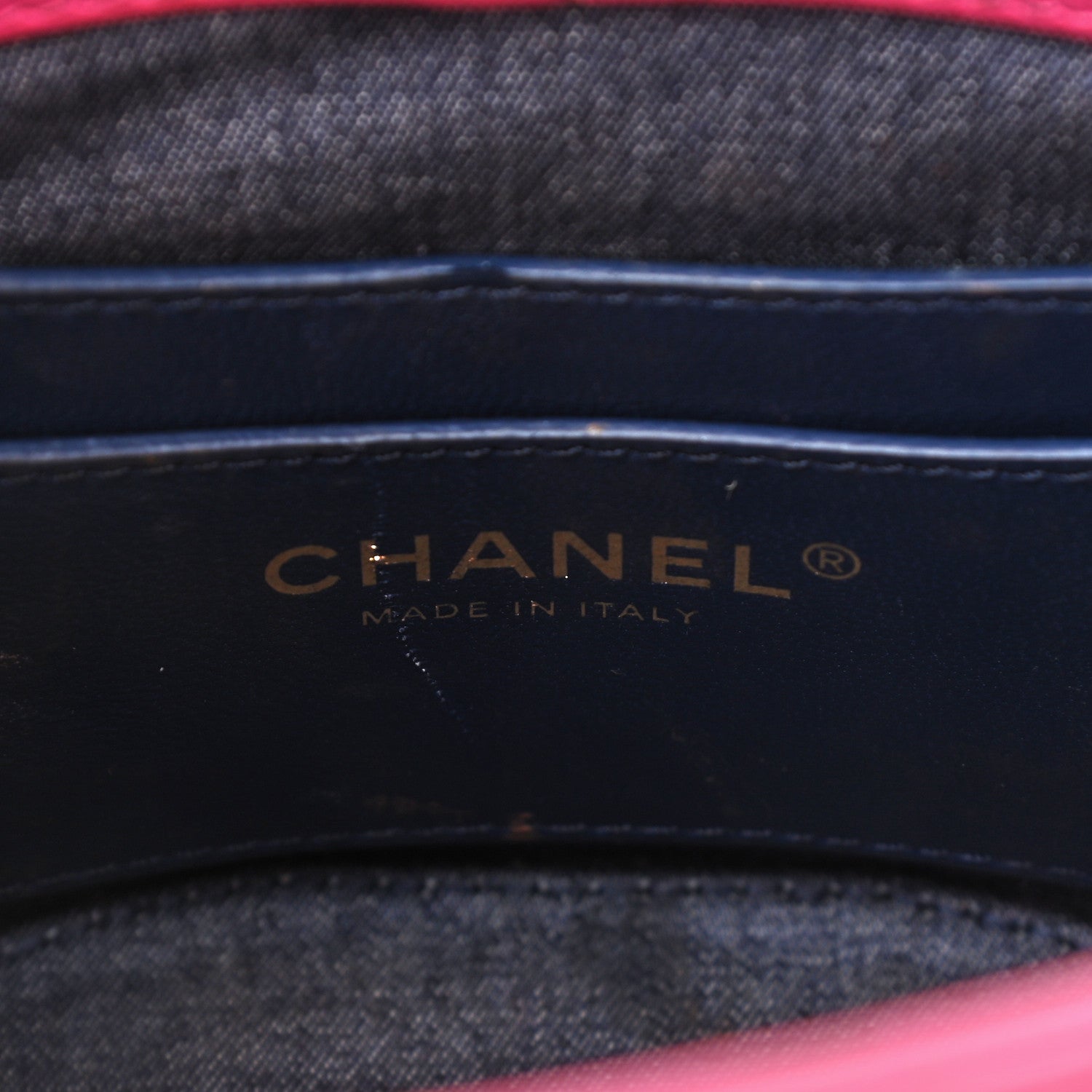 Chanel Lambskin Resin Elegant Chain Vanity Case Dark Pink 5 of 15