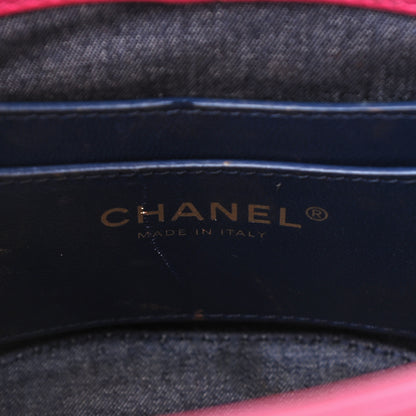 Chanel Lambskin Resin Elegant Chain Vanity Case Dark Pink 5 of 15