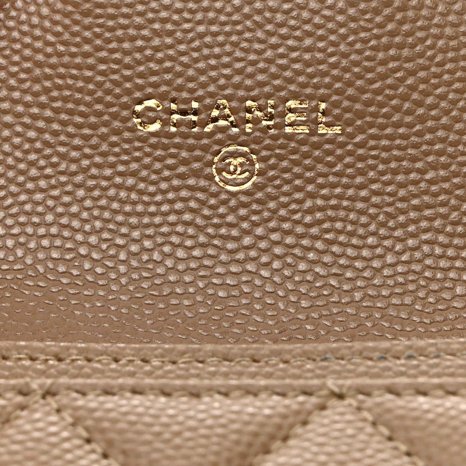 Chanel Caviar Quilted Flap Card Holder Wallet Dark Beige 6 of 9