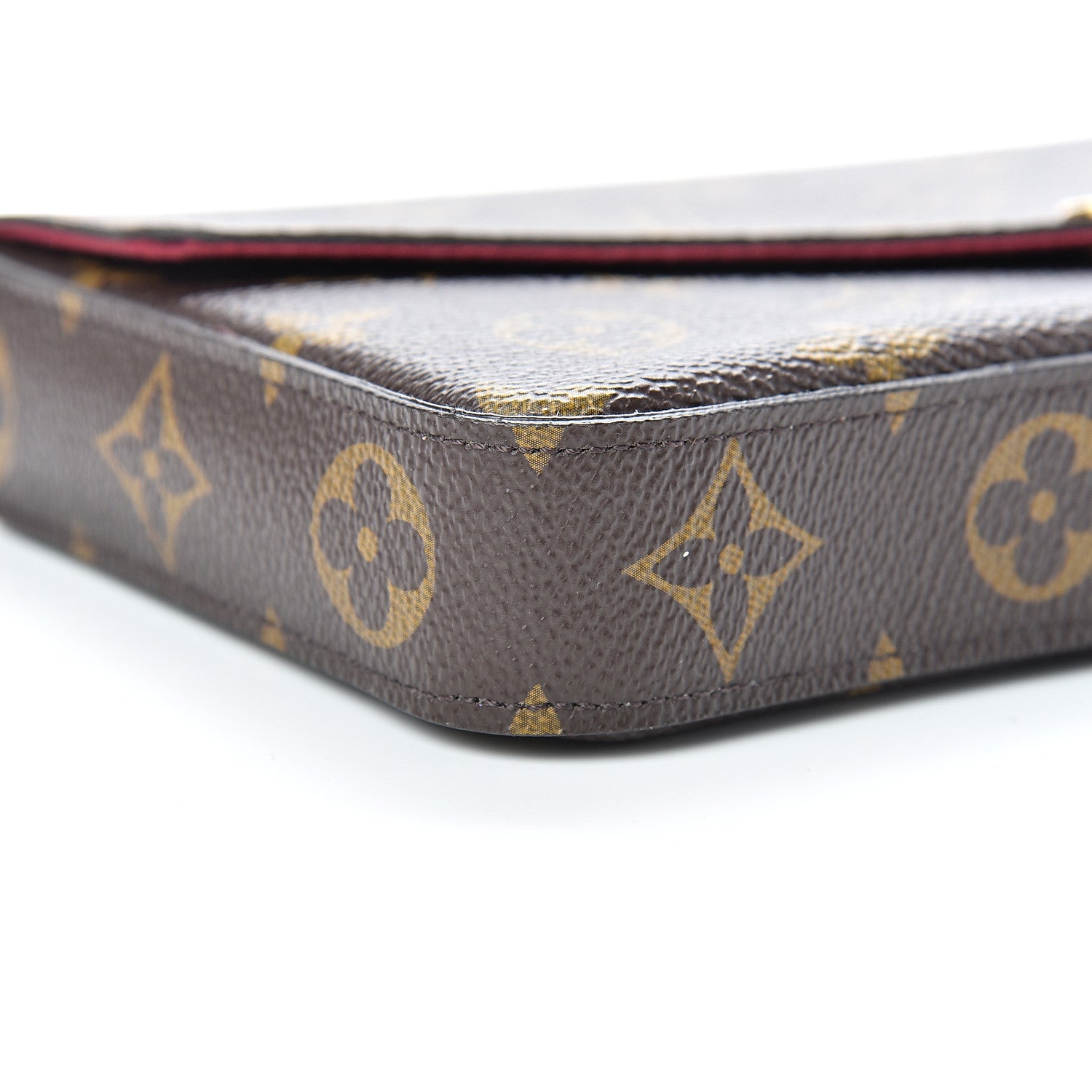 Louis Vuitton Monogram Pochette Felicie Chain Wallet Fuchsia 9 of 11