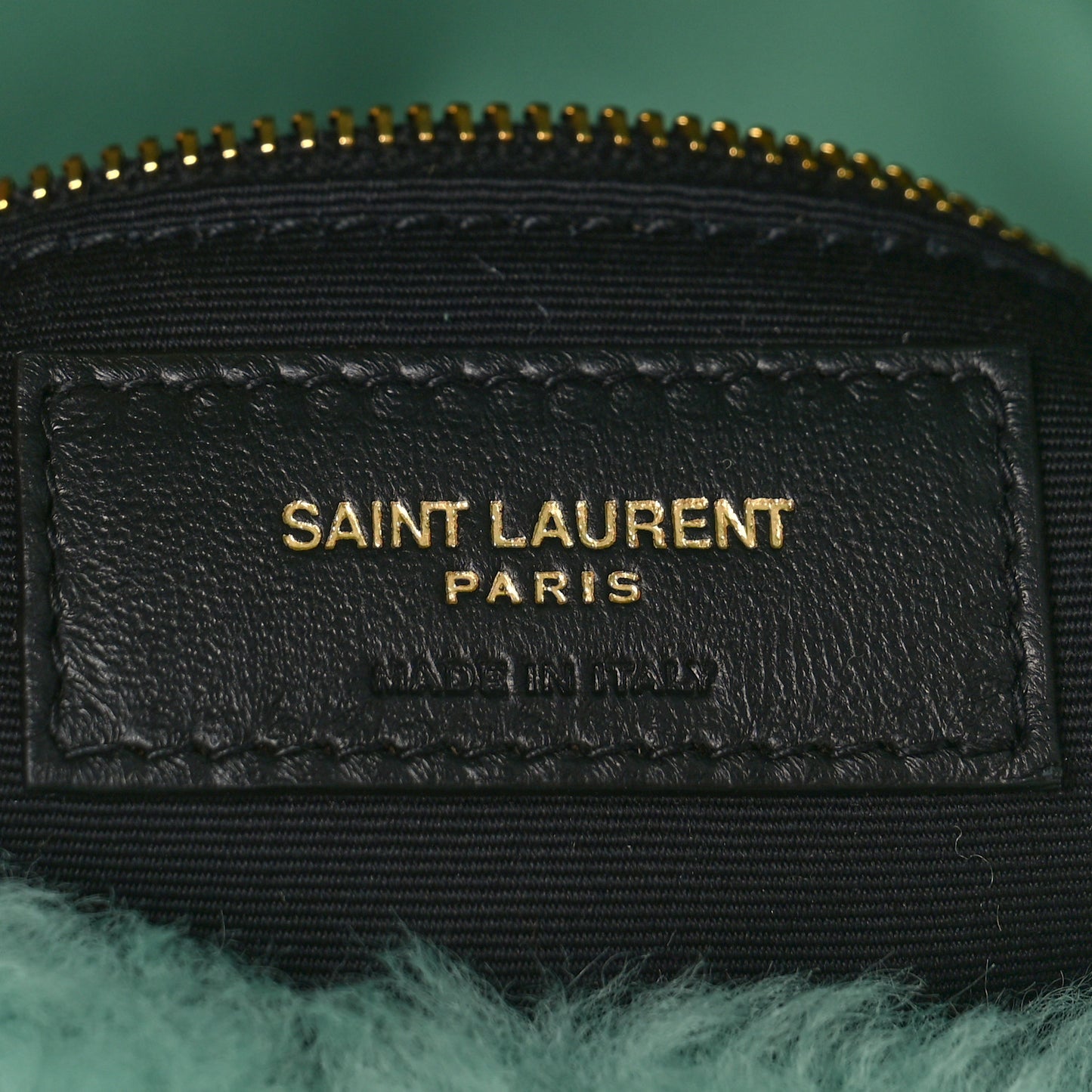 Merino Shearling Lambskin Quilted Small Loulou Puffer Monogram Chain Satchel Iced Mint