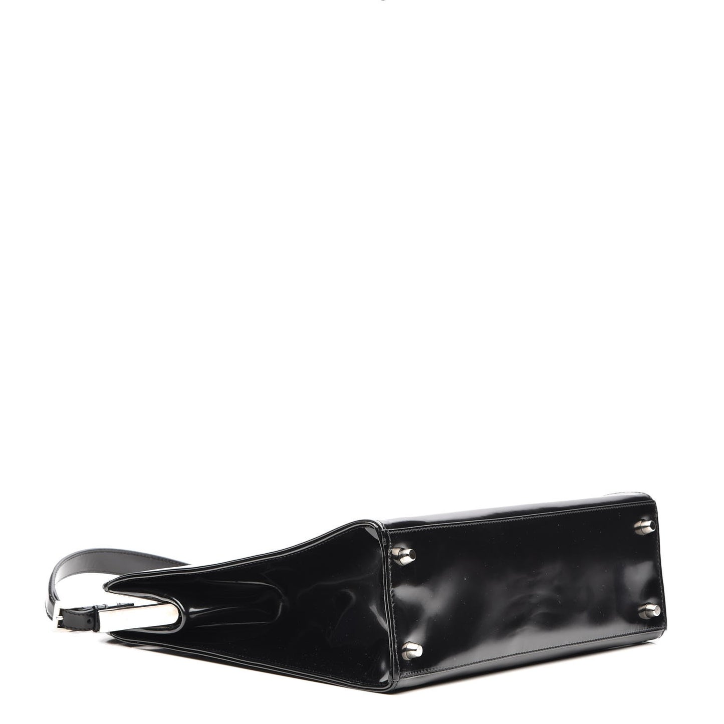 Spazzolato Logo Print Framed Bag Nero Black