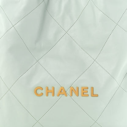 Chanel Shiny Calfskin Quilted Chanel 22 Light Blue 9 of 12