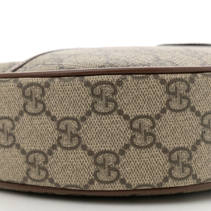 Gucci GG Supreme Monogram Azalea Calfskin Mini Retro Interlocking G Half Moon Bag Beige Ebony Brown Sugar Beige Ebony Brown Sugar 9 of 10