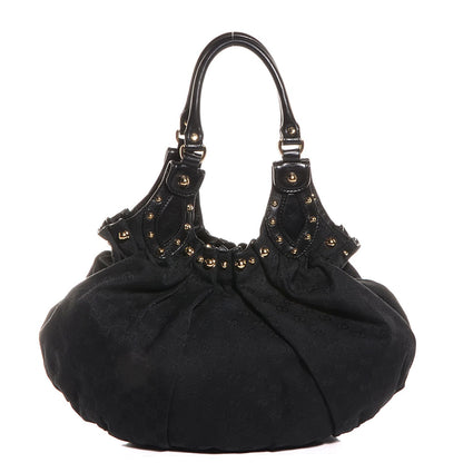 Gucci Monogram Studded Pelham Medium Tote Black 1 of 8
