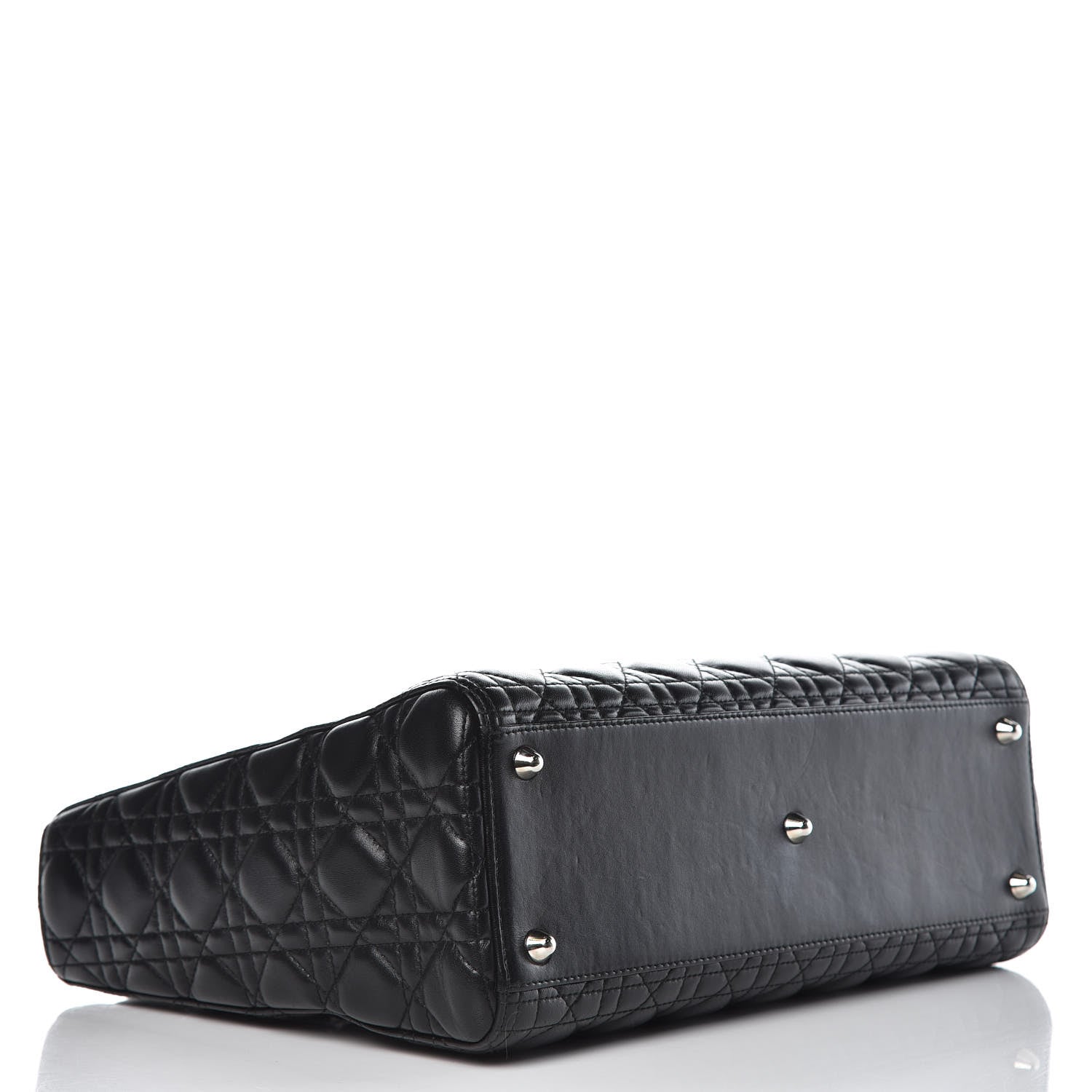 Christian Dior Lambskin Cannage Large Lady Dior Black 4 of 11