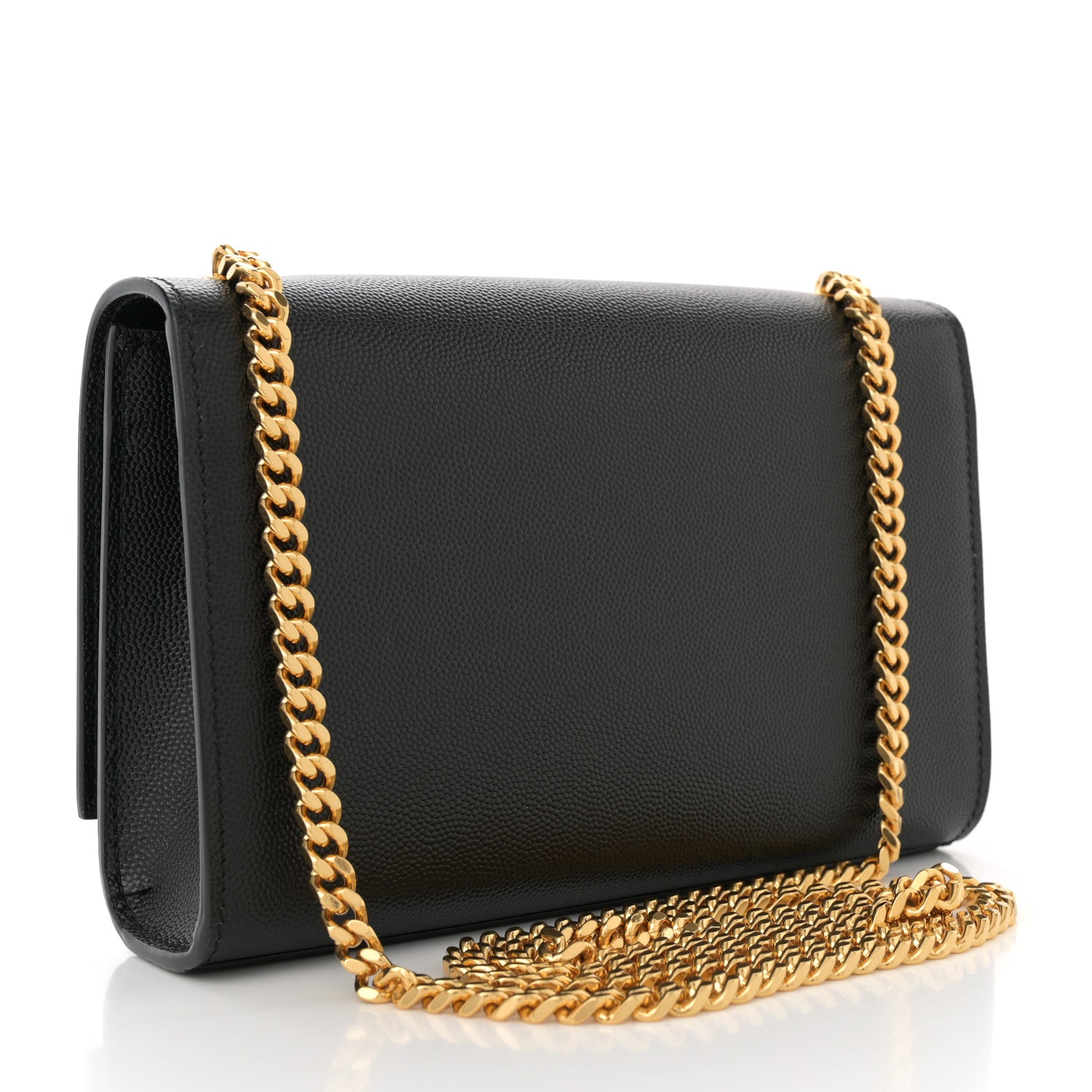 Saint Laurent Grain De Poudre Small Monogram Kate Satchel Black 3 of 10