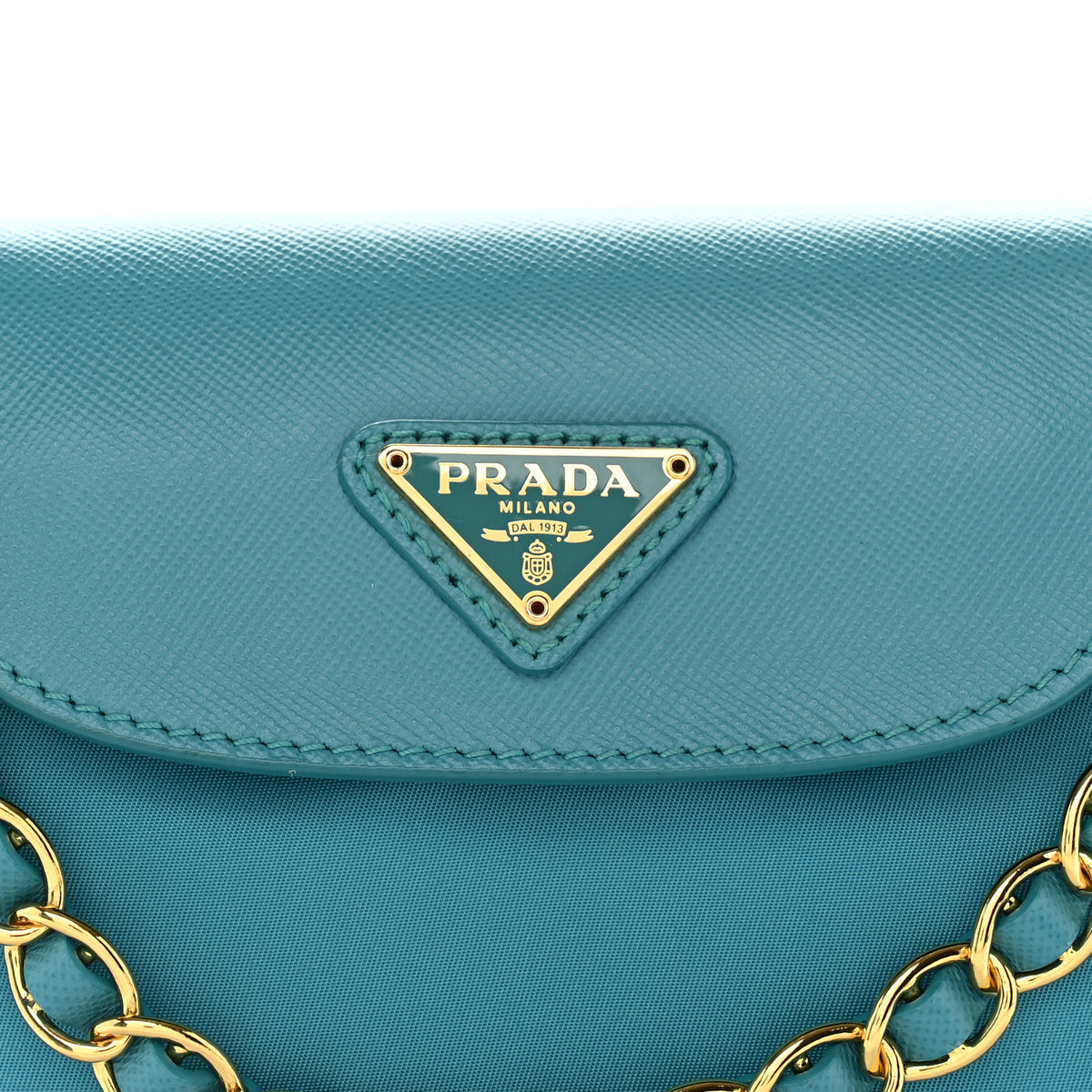 Prada Tessuto Nylon Saffiano Crossbody Bag Turchese 8 of 10