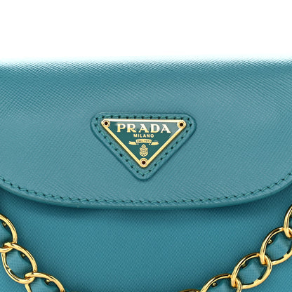 Prada Tessuto Nylon Saffiano Crossbody Bag Turchese 8 of 10