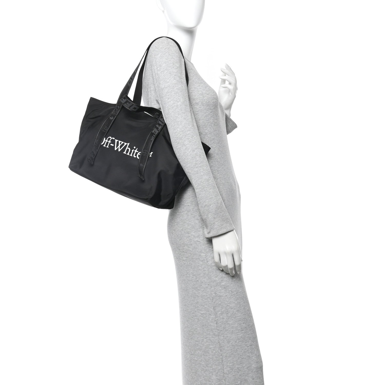 Off-White Nylon Small Commercial Tote Black 2 of 10