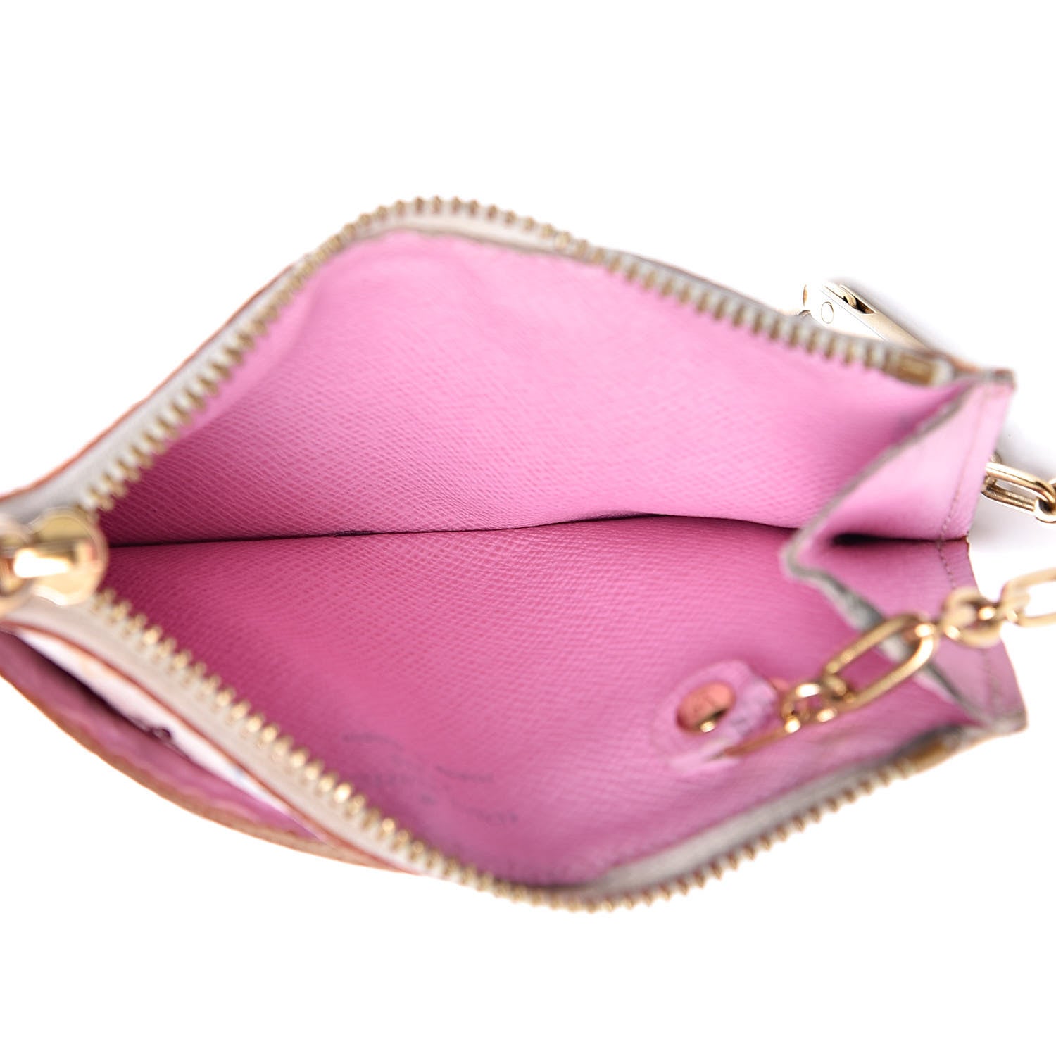 Louis Vuitton Monogram Multicolor Key Pouch White Litchi 5 of 12