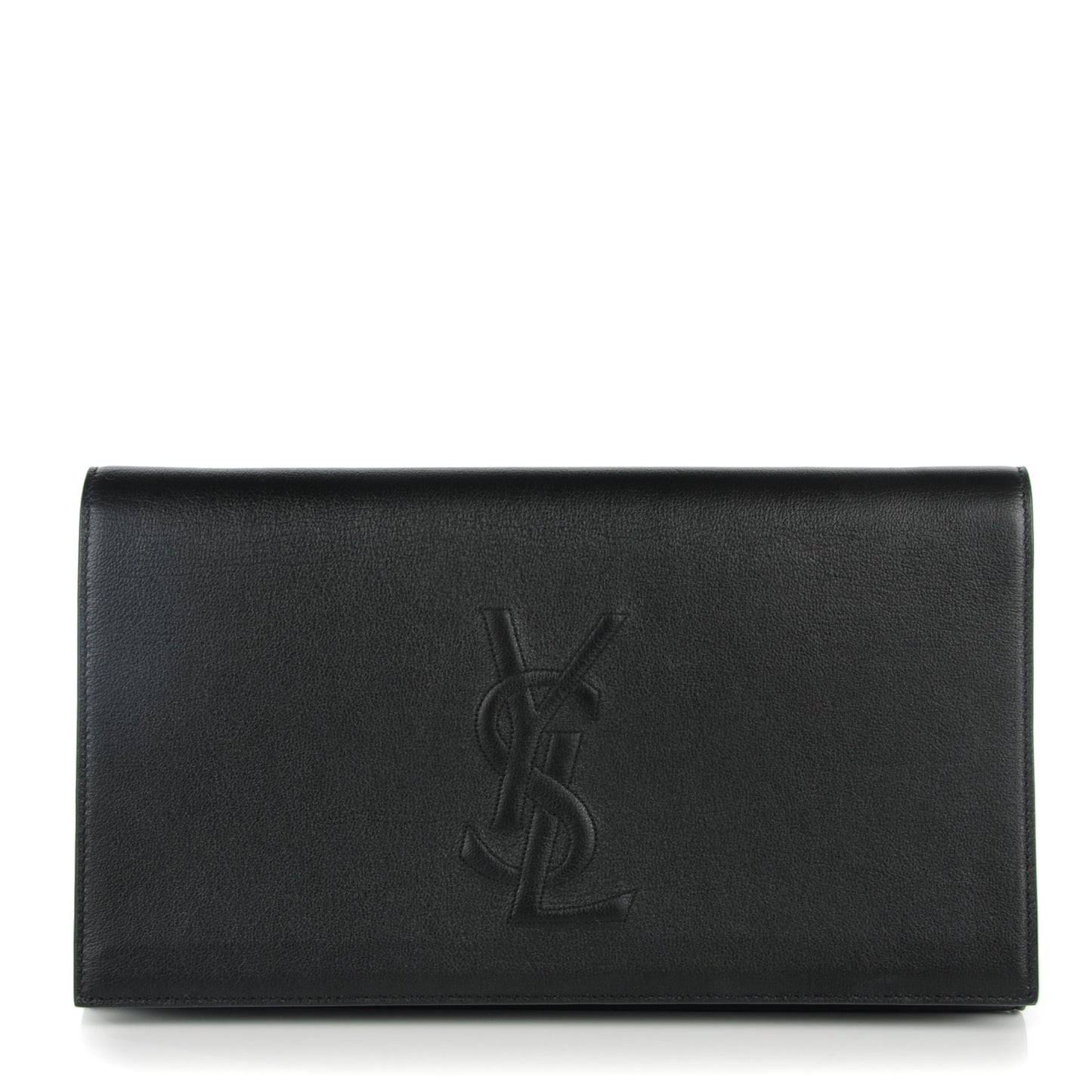 Calfskin Monogram Large Belle De Jour Clutch Black
