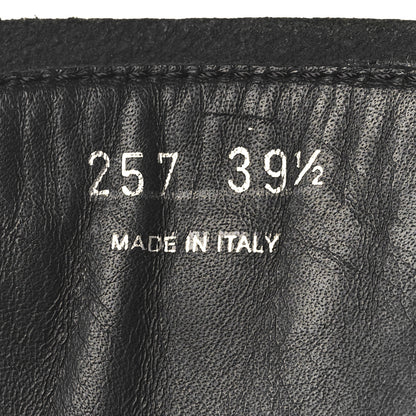 Prada Spazzolato Rois Re-Nylon Metal Triangle Logo Monolith Pouch Pocket 55mm Tall Combat Boots 39.5 Black 6 of 9