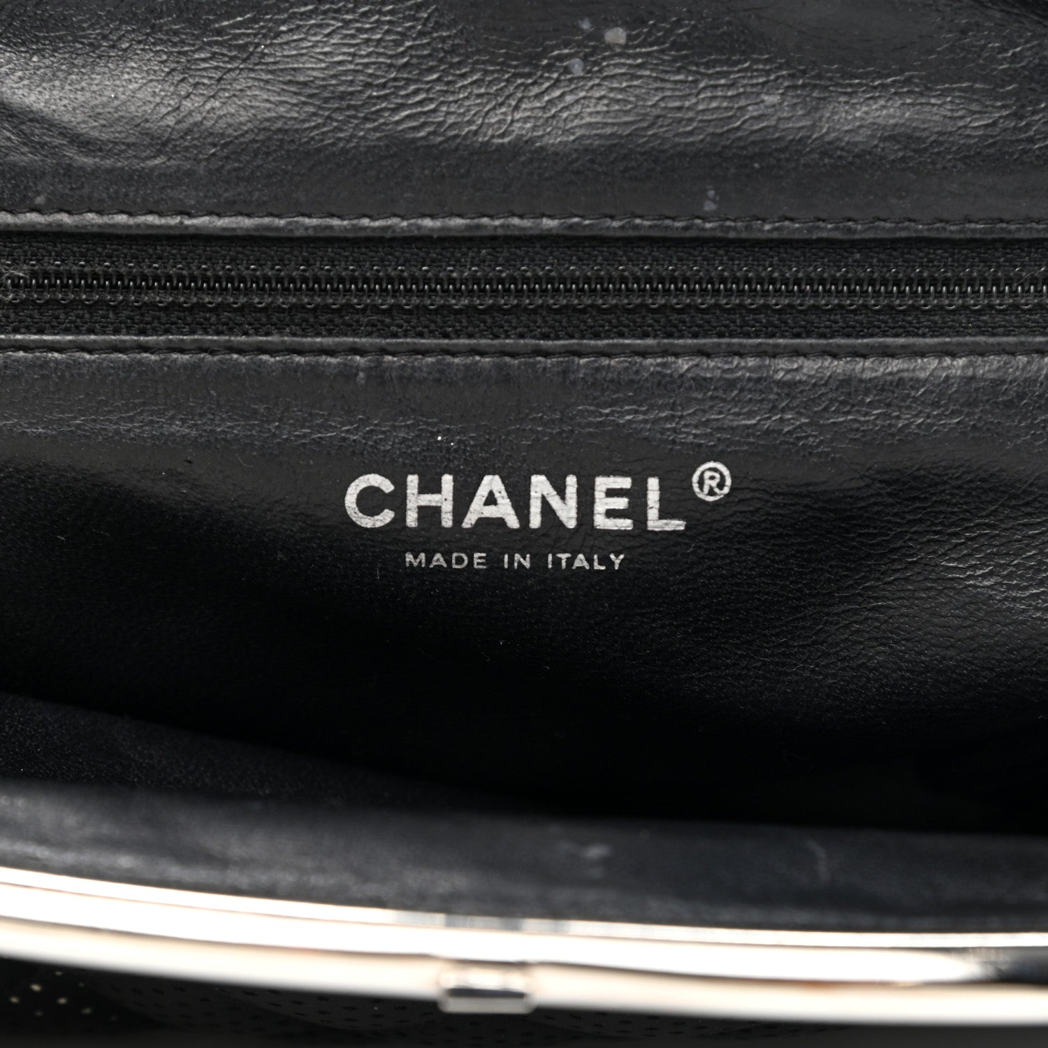 Chanel Lambskin Perforated Timeless Clutch Black 12 of 16