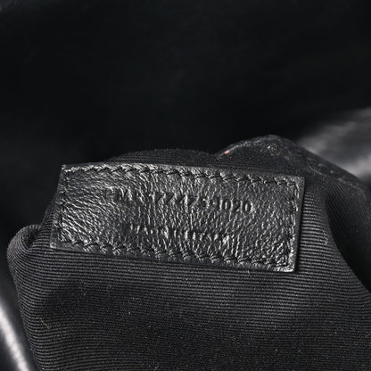 Saint Laurent Lambskin Quilted Monogram Monochrome Medium Loulou Puffer Chain Satchel Black 7 of 10