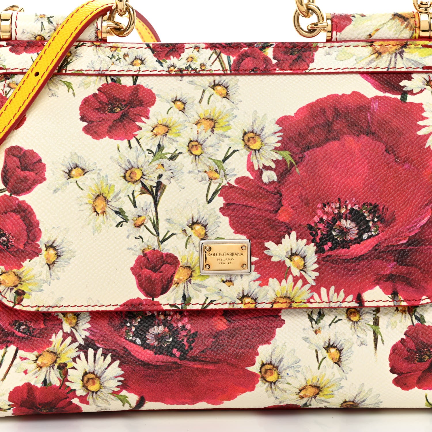 Dolce & Gabbana Dauphine Floral Print Small Miss Sicily Satchel White Multicolor 9 of 12