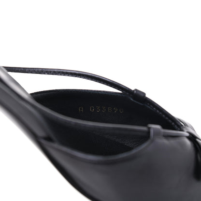 Chanel Lambskin Satin Slingback Cap Toe Bow Pumps 39.5 Black 9 of 13