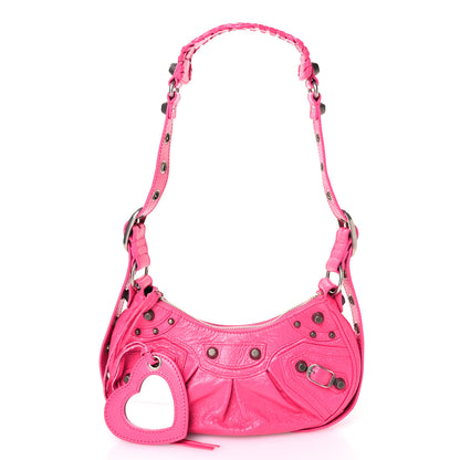Balenciaga Agneau Arena Le Cagole Shoulder Bag XS Hot Pink 3 of 12