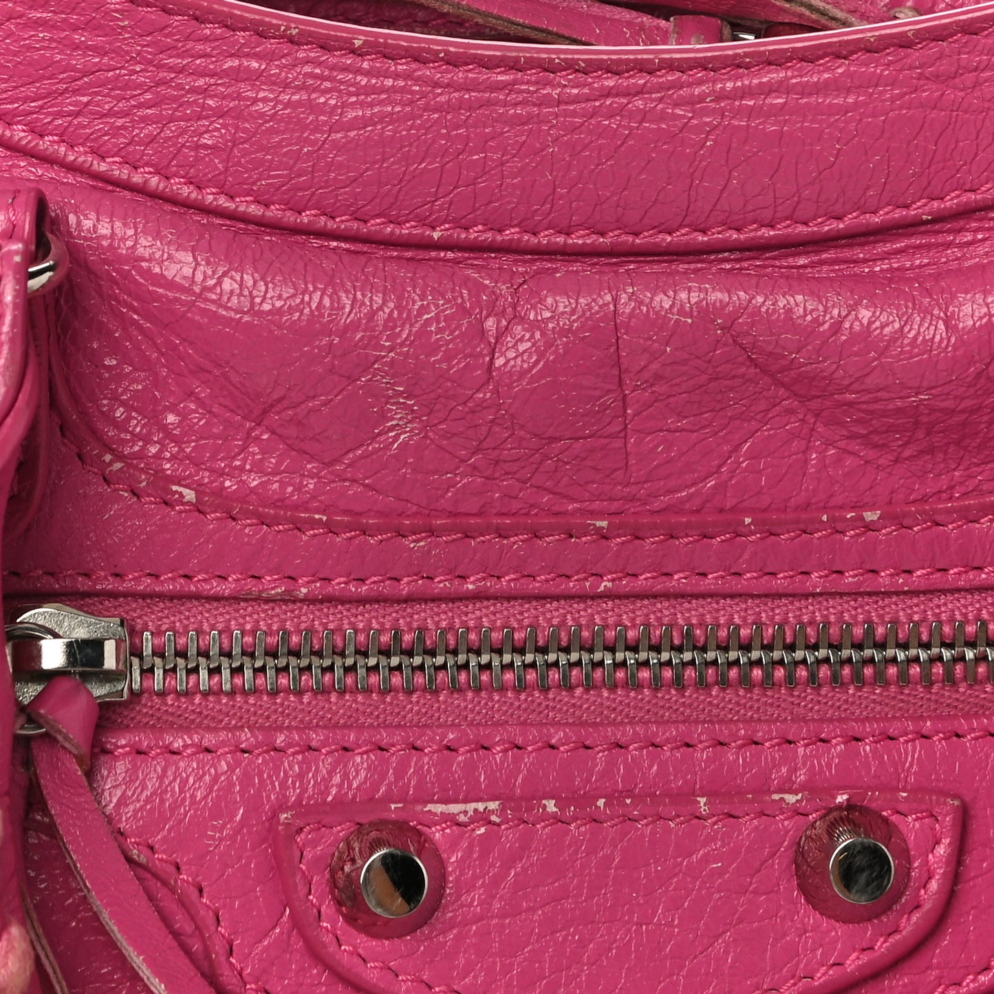 Agneau Classic Silver Hardware S City Rose Flamingo
