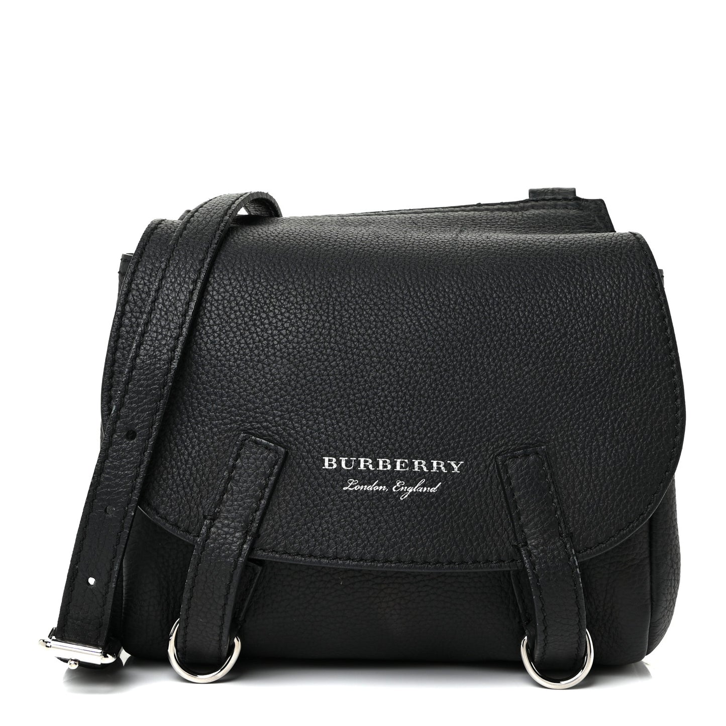 Soft Grain Calfskin Baby Bridle Saddle Bag Black