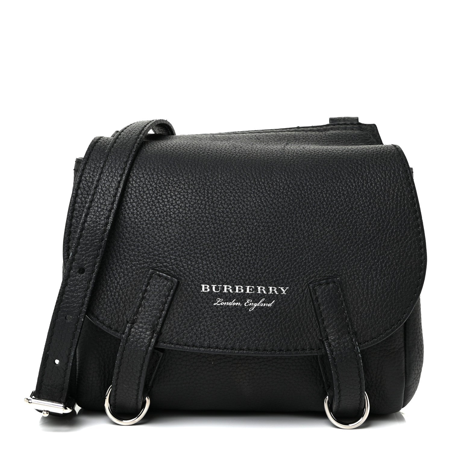Burberry Soft Grain Calfskin Baby Bridle Saddle Bag Black 1 of 13