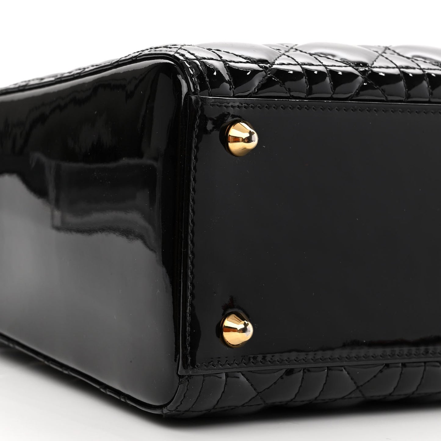 Patent Cannage Large Lady Dior Black