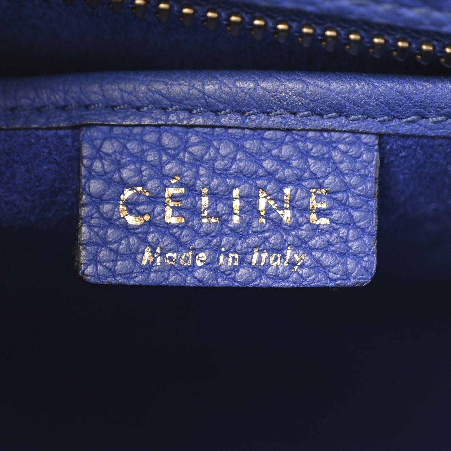 Drummed Calfskin Nano Luggage Indigo
