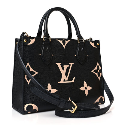 Louis Vuitton Empreinte Monogram Giant Onthego PM Black Beige 3 of 9