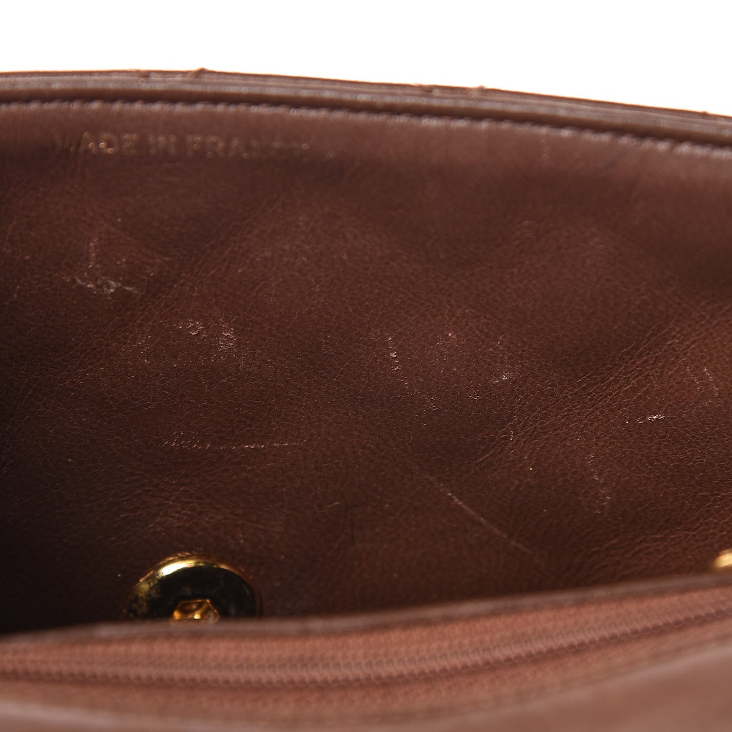 Chanel Lambskin Quilted Mini Square Flap Brown 10 of 17