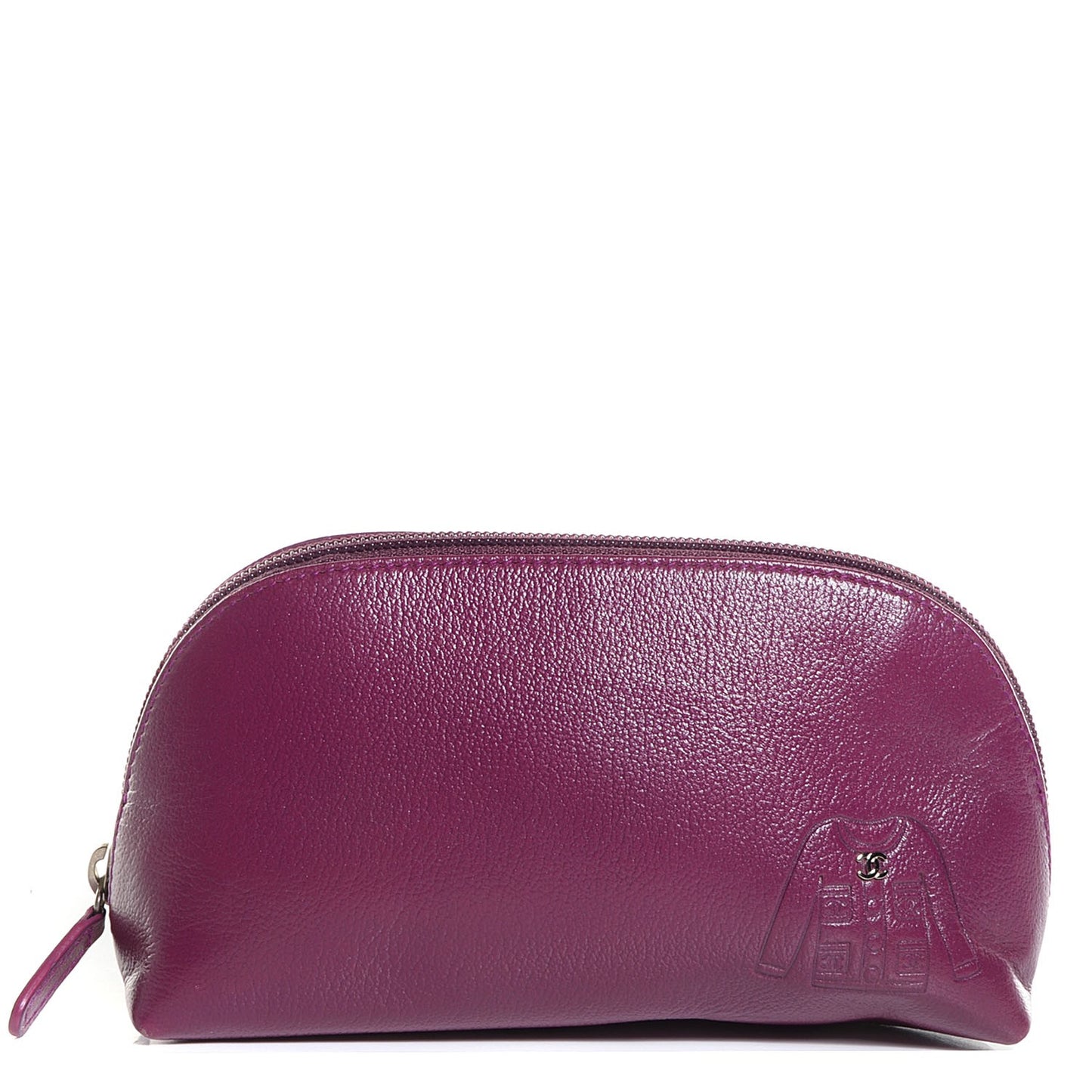 Goatskin Jacket Embossed Cosmetic Case