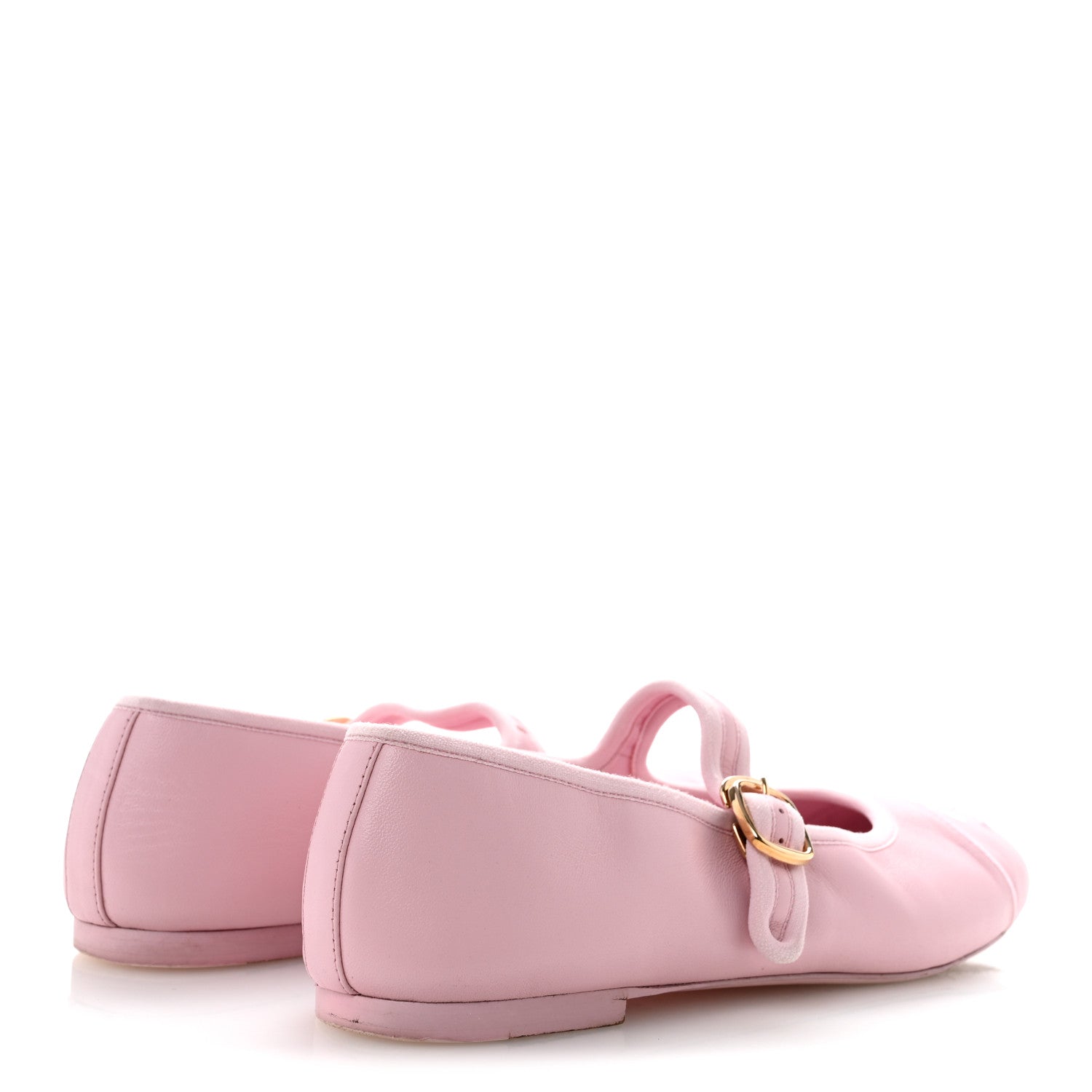 Chanel Lambskin Mary Jane Flats 38 Light Pink 5 of 11