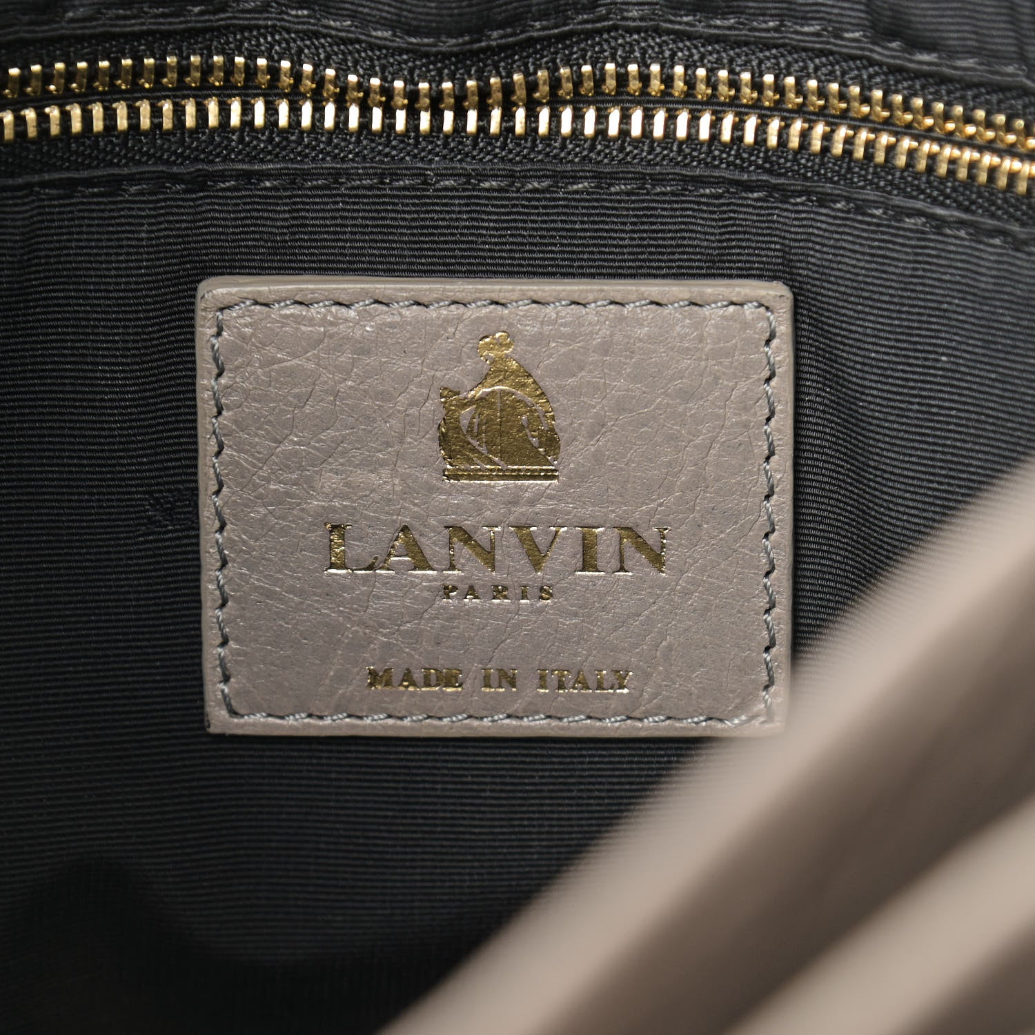 Lanvin Lambskin Quilted Metal Pearl Medium Sugar Flap Shoulder Bag Gray 6 of 9