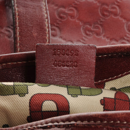 Gucci Guccissima Large Jackie O Bouvier Hobo Dark Red 8 of 8