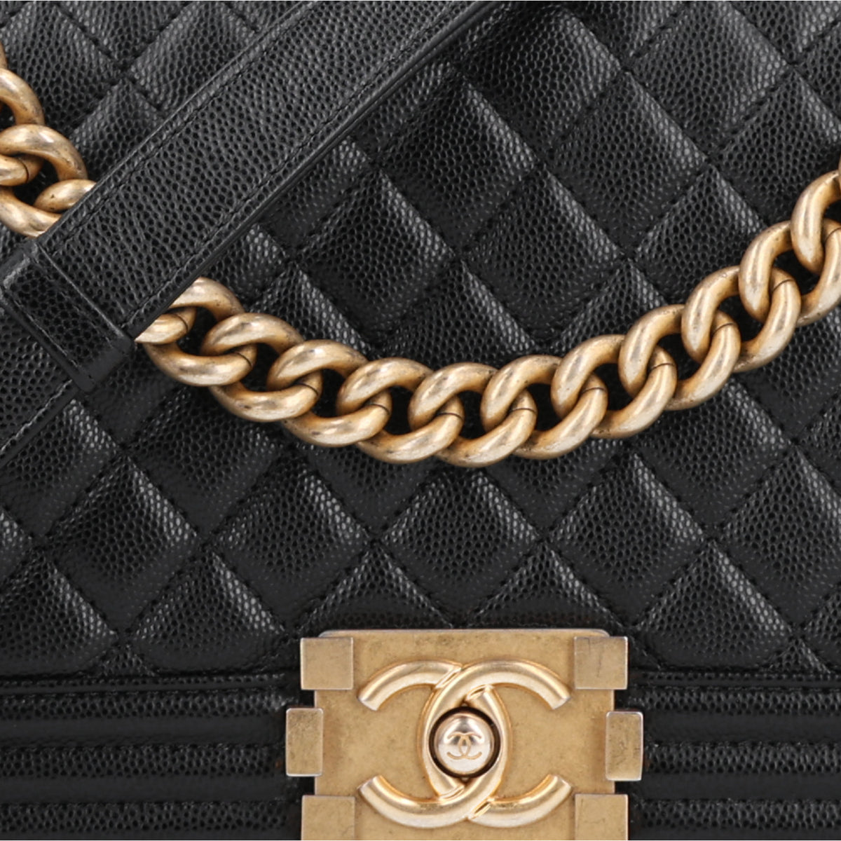 Chanel Caviar Quilted Medium Boy Flap Black 8 of 10