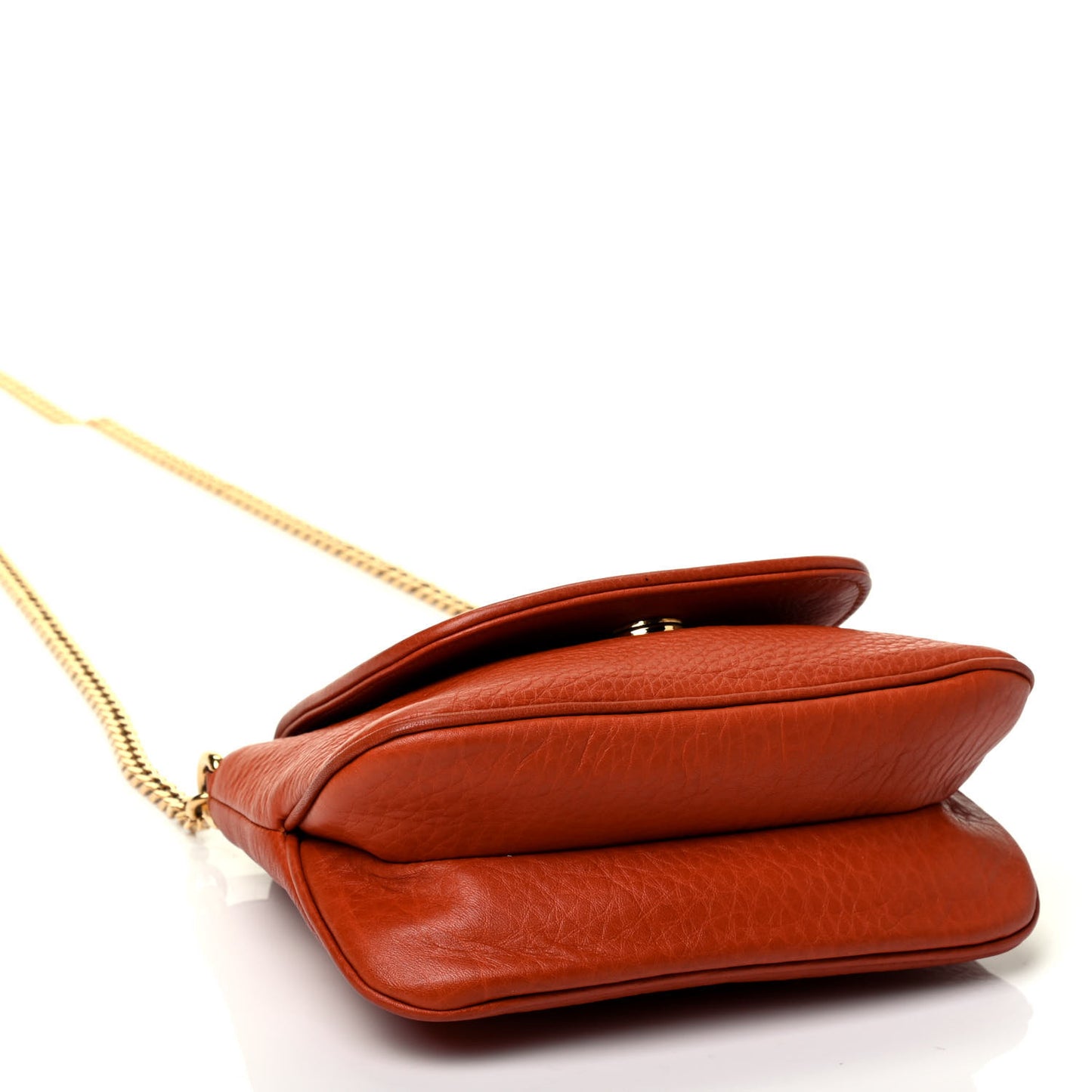 Pebbled Calfskin Small 1973 Chain Shoulder Bag Orange