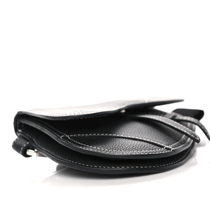 Christian Dior X KAWS Grained Calfskin Saddle Wristlet Black 9 of 10