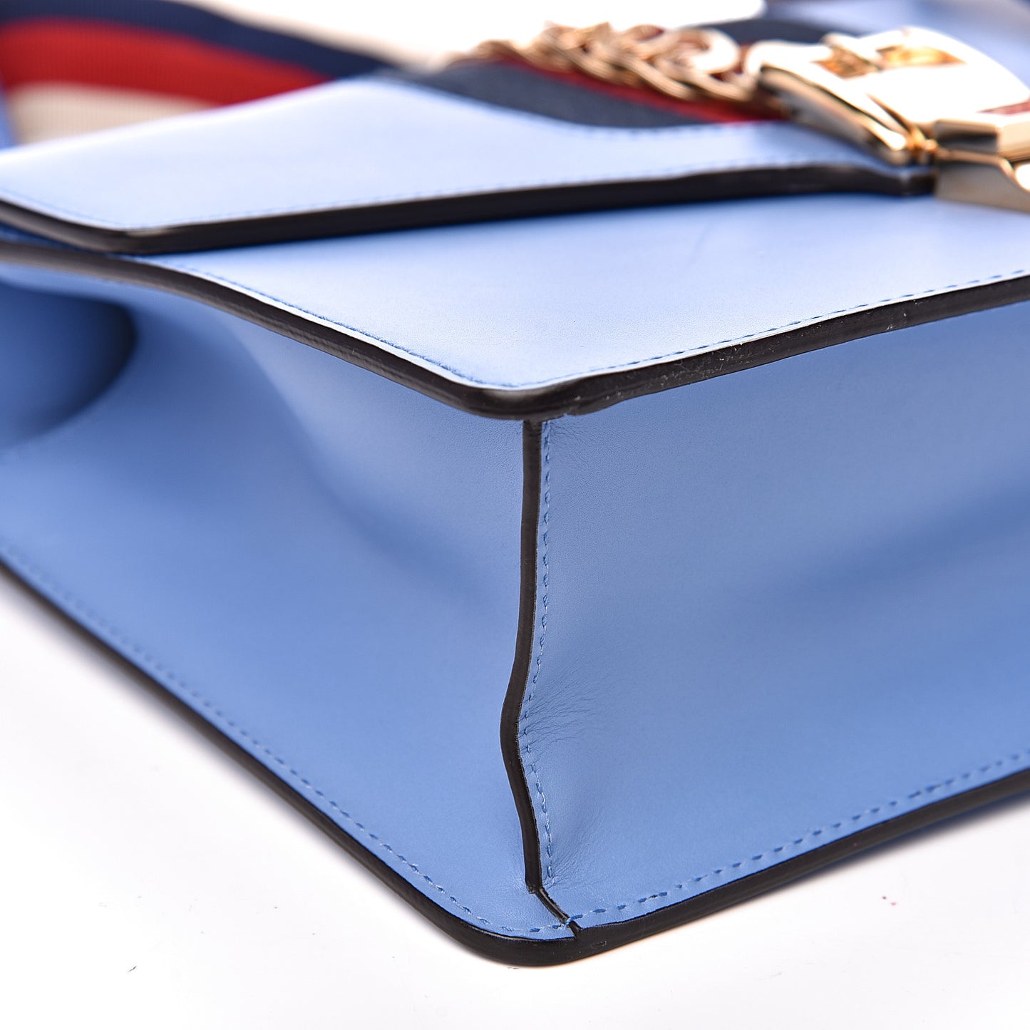 Calfskin Small Sylvie Shoulder Bag Clear Sky Blue