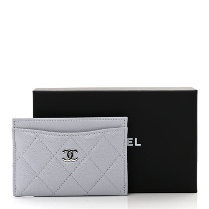 Chanel Caviar Quilted Card Holder Light Grey 8 of 8