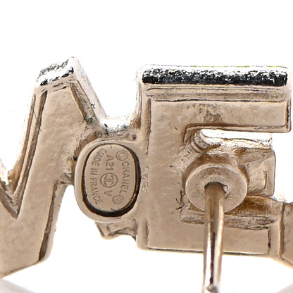 Chanel Crystal Pearl Signature Stud Earrings Gold 4 of 4