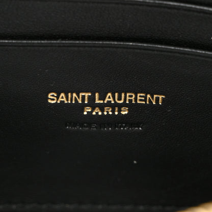 Saint Laurent Grain De Poudre Matelasse Monogram Mini Lou Camera Bag Dark Beige 6 of 10