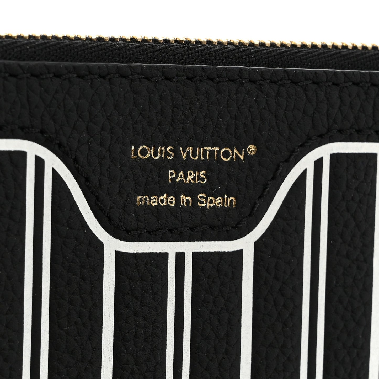 Calfskin Neverfull Inside Out MM Pochette Black