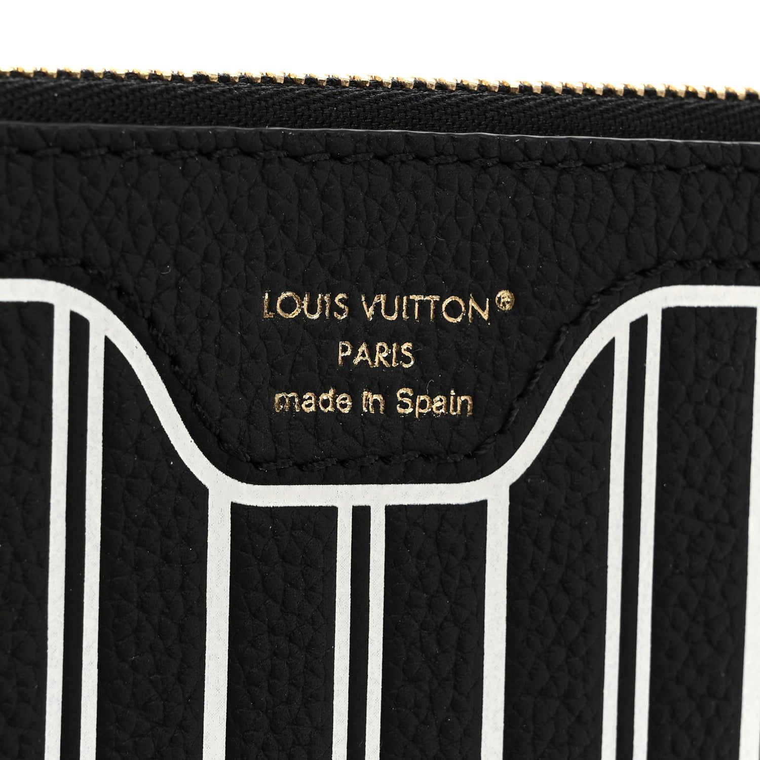 Louis Vuitton Calfskin Neverfull Inside Out MM Pochette Black 6 of 6