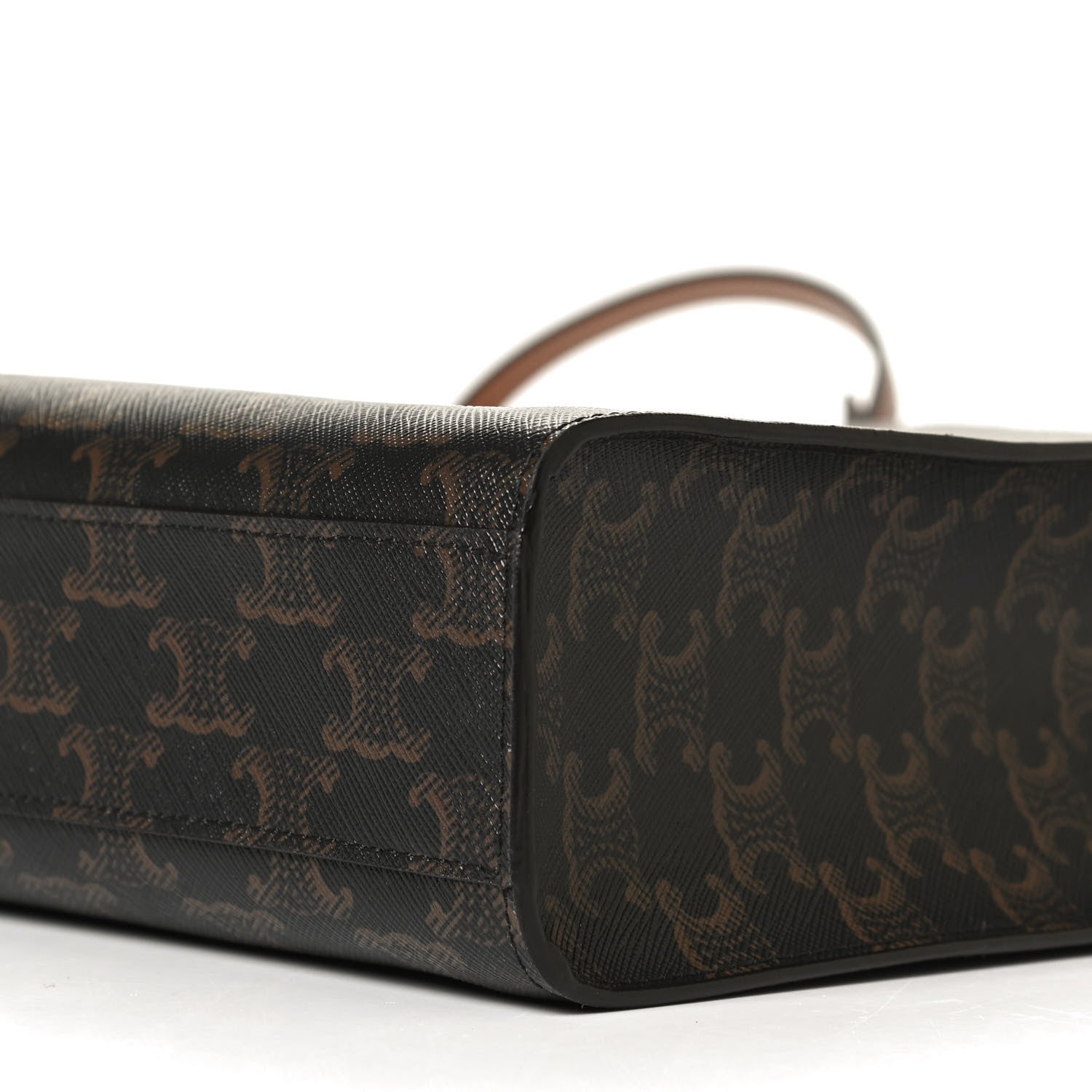 Celine Triomphe Canvas Calfskin Small Vertical Cabas Tan 10 of 10