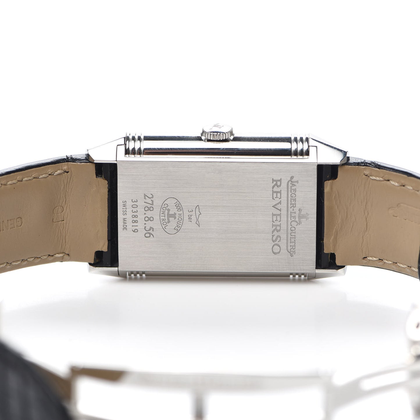 Stainless Steel Alligator 27mm Reverso Night & Day Manual Winding Watch Q3808420