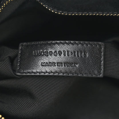 Saint Laurent Grain De Poudre Matelasse Chevron Monogram Shopping Bag Black 7 of 13