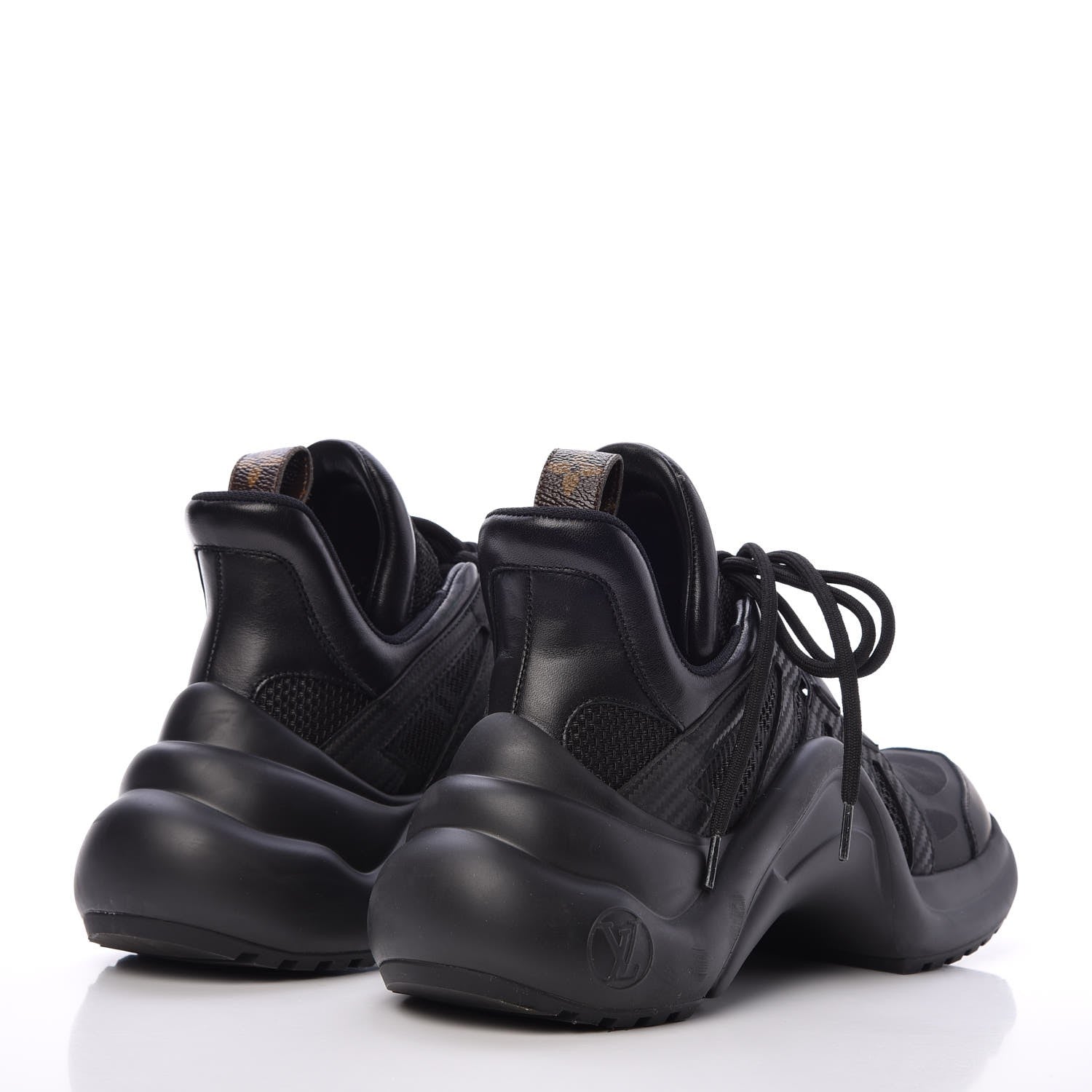 Louis Vuitton Calfskin Technical Nylon LV Archlight Sneakers 37.5 Black 4 of 8