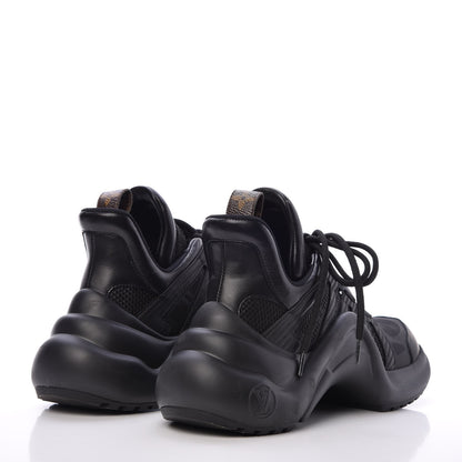 Louis Vuitton Calfskin Technical Nylon LV Archlight Sneakers 37.5 Black 4 of 8