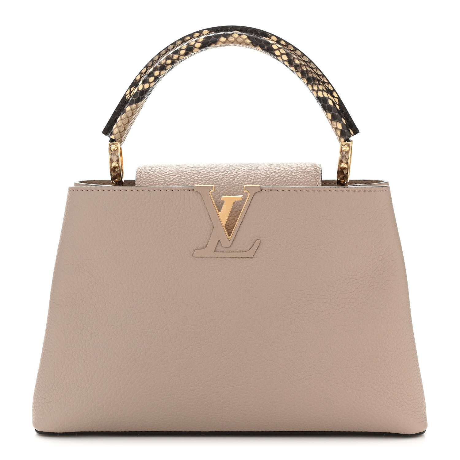 Louis Vuitton Taurillon Python Capucines MM Galet 1 of 9